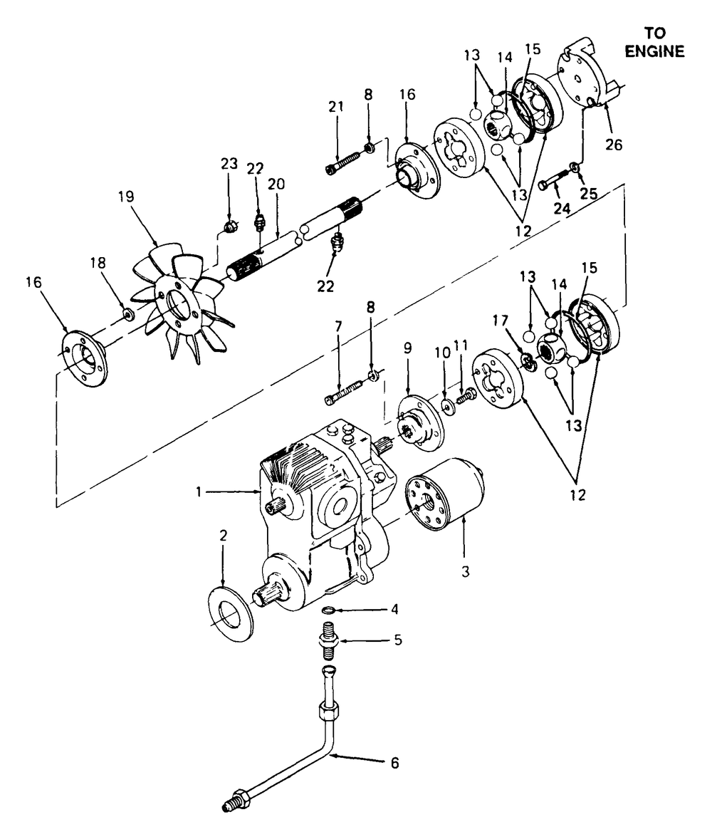 Drive Line Diagram and Parts List for 2284 864501-899000-145734100-146734100-14A734100 Cub Cadet Lawn Tractor